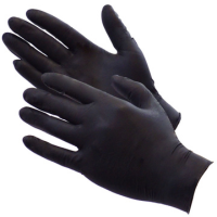 ShuBee� Black Gauntlet� Silver Edition Black Nitrile Gloves - Case of 10x 100 Count Boxes